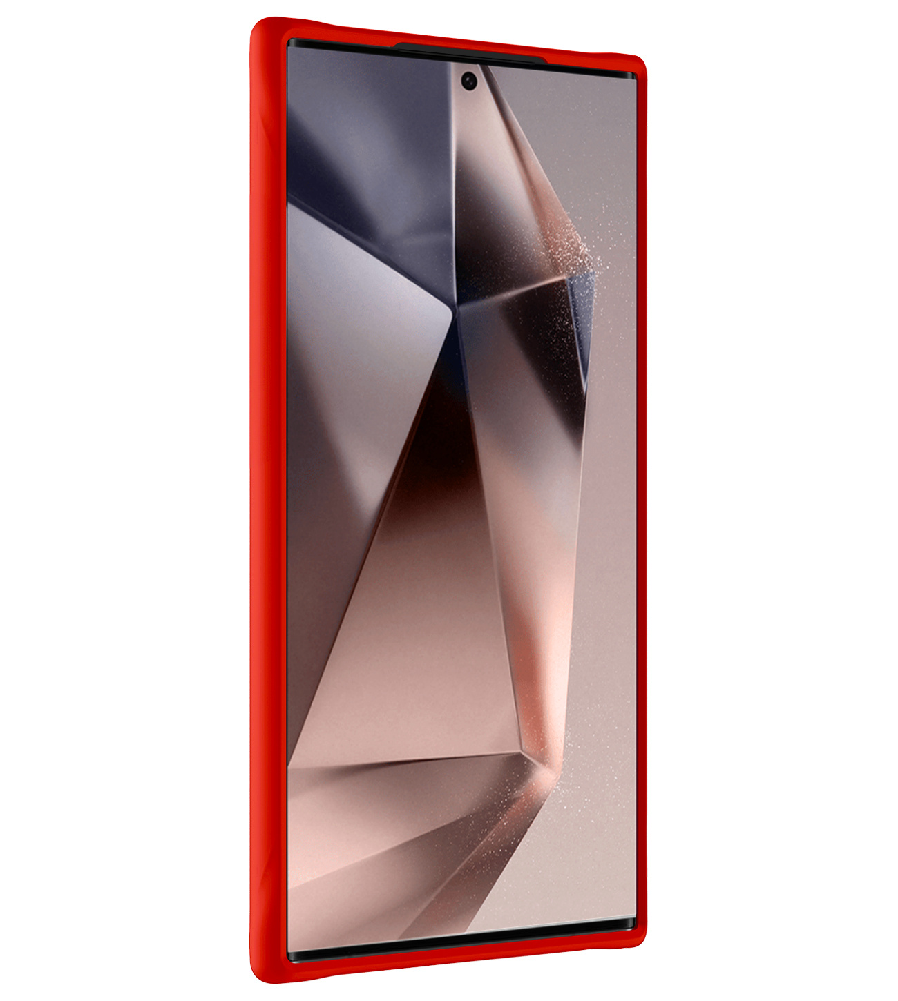 Nomfy Hoesje Geschikt voor Samsung S24 Ultra Hoesje Siliconen Cover Case - Hoes Geschikt voor Samsung Galaxy S24 Ultra Hoes Back Case - Rood