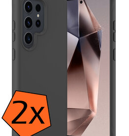Nomfy Nomfy Samsung Galaxy S24 Ultra Hoesje Siliconen - Zwart - 2 PACK