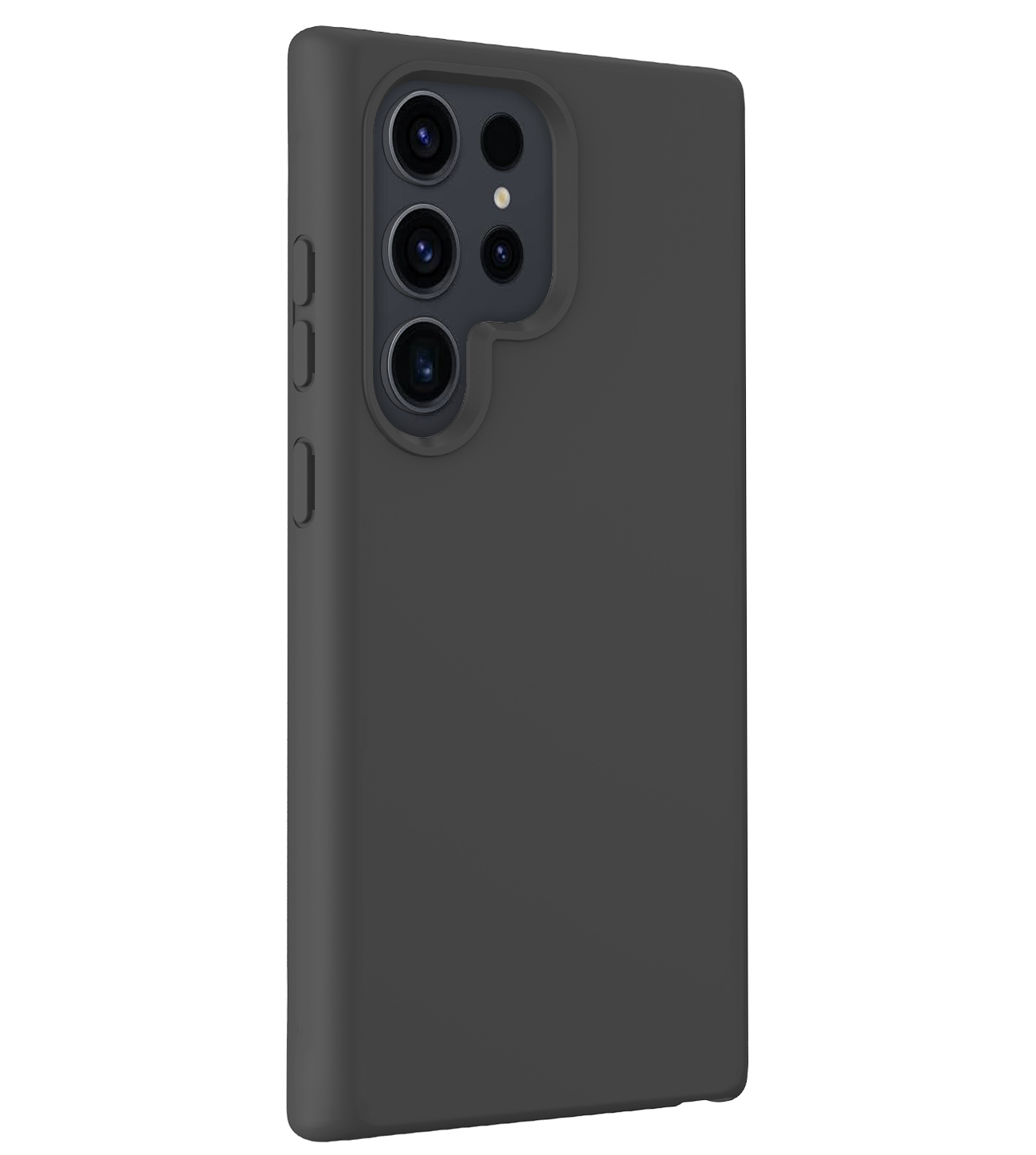 Nomfy Hoesje Geschikt voor Samsung S24 Ultra Hoesje Siliconen Cover Case - Hoes Geschikt voor Samsung Galaxy S24 Ultra Hoes Back Case - 2-PACK - Zwart