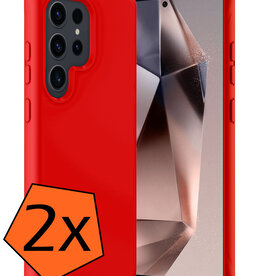 Nomfy Nomfy Samsung Galaxy S24 Ultra Hoesje Siliconen - Rood - 2 PACK