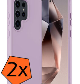 Nomfy Nomfy Samsung Galaxy S24 Ultra Hoesje Siliconen - Lila - 2 PACK