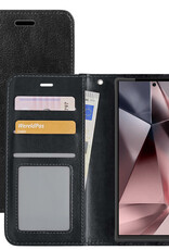 NoXx Hoes Geschikt voor Samsung S24 Ultra Hoesje Book Case Hoes Flip Cover Wallet Bookcase - Zwart