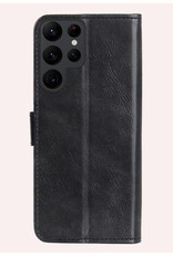 NoXx Hoes Geschikt voor Samsung S24 Ultra Hoesje Book Case Hoes Flip Cover Wallet Bookcase - Zwart