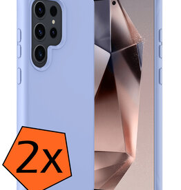 Nomfy Nomfy Samsung Galaxy S24 Ultra Hoesje Siliconen - Lichtblauw - 2 PACK