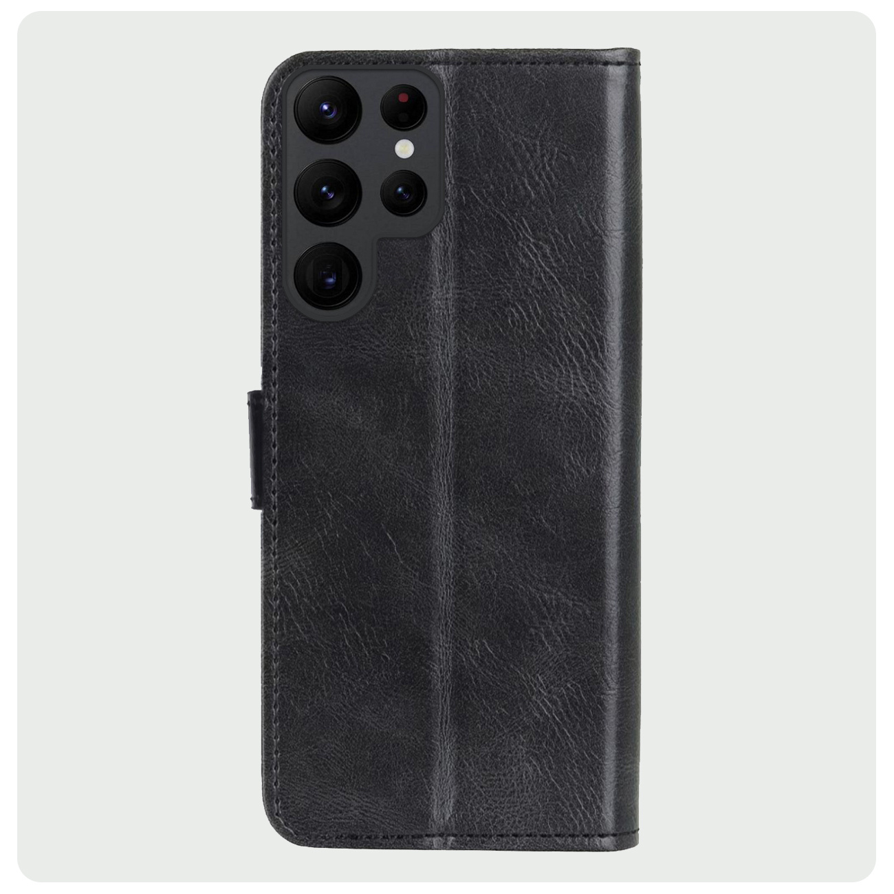 BASEY. Hoes Geschikt voor Samsung S24 Ultra Hoesje Bookcase Hoes Flip Case Book Cover - Hoesje Geschikt voor Samsung Galaxy S24 Ultra Hoes Book Case Hoesje - Zwart