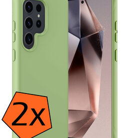 Nomfy Nomfy Samsung Galaxy S24 Ultra Hoesje Siliconen - Groen - 2 PACK
