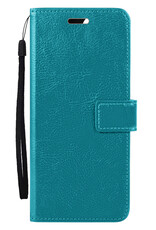 BASEY. Hoes Geschikt voor Samsung S24 Ultra Hoesje Bookcase Hoes Flip Case Book Cover - Hoesje Geschikt voor Samsung Galaxy S24 Ultra Hoes Book Case Hoesje - Turquoise
