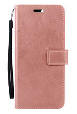 BASEY. Hoes Geschikt voor Samsung S24 Ultra Hoesje Bookcase Hoes Flip Case Book Cover - Hoesje Geschikt voor Samsung Galaxy S24 Ultra Hoes Book Case Hoesje - Rosé goud