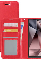 NoXx Hoes Geschikt voor Samsung S24 Ultra Hoesje Book Case Hoes Flip Cover Wallet Bookcase - Rood