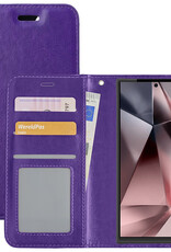 NoXx Hoes Geschikt voor Samsung S24 Ultra Hoesje Book Case Hoes Flip Cover Wallet Bookcase - Paars
