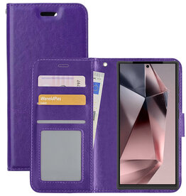 NoXx NoXx Samsung Galaxy S24 Ultra Hoesje Bookcase - Paars