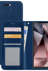 NoXx Hoes Geschikt voor Samsung S24 Ultra Hoesje Book Case Hoes Flip Cover Wallet Bookcase - Donkerblauw