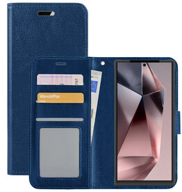NoXx NoXx Samsung Galaxy S24 Ultra Hoesje Bookcase - Donkerblauw