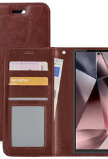 NoXx Hoes Geschikt voor Samsung S24 Ultra Hoesje Book Case Hoes Flip Cover Wallet Bookcase - Bruin