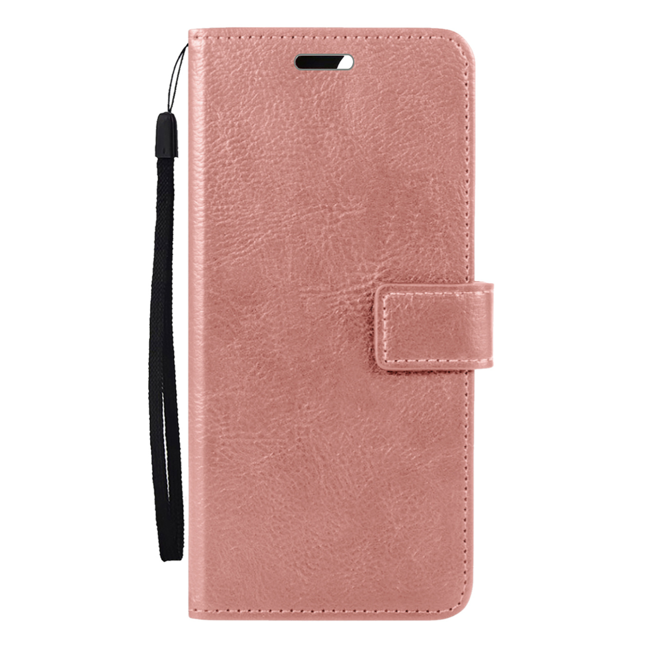 BASEY. Hoes Geschikt voor Samsung S24 Hoesje Bookcase Hoes Flip Case Book Cover - Hoesje Geschikt voor Samsung Galaxy S24 Hoes Book Case Hoesje - Rosé goud