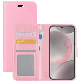 NoXx NoXx Samsung Galaxy S24 Plus Hoesje Bookcase - Lichtroze