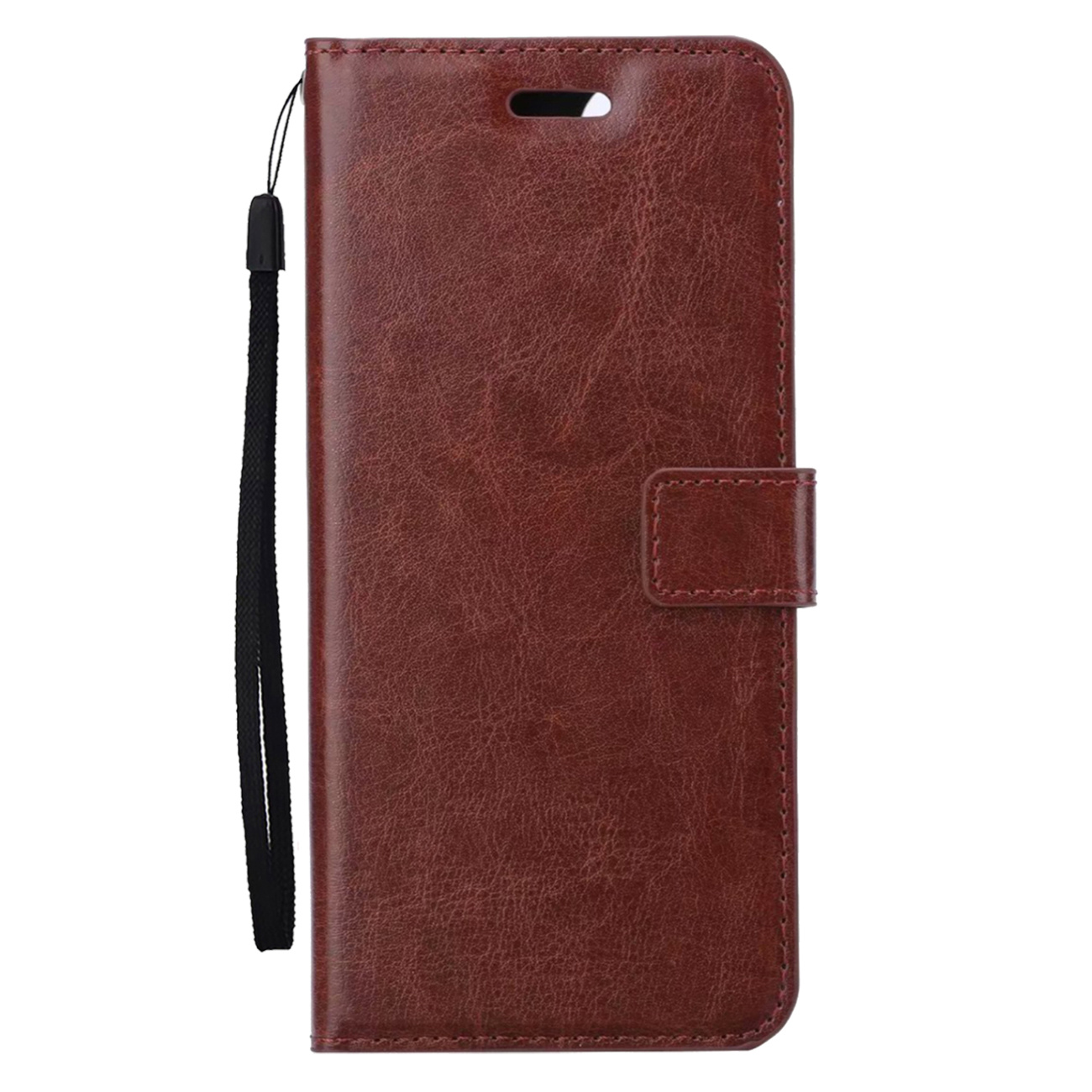 BASEY. Hoes Geschikt voor Samsung S24 Hoesje Bookcase Hoes Flip Case Book Cover - Hoesje Geschikt voor Samsung Galaxy S24 Hoes Book Case Hoesje - Bruin