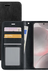 NoXx Hoes Geschikt voor Samsung S24 Hoesje Book Case Hoes Flip Cover Wallet Bookcase - Zwart
