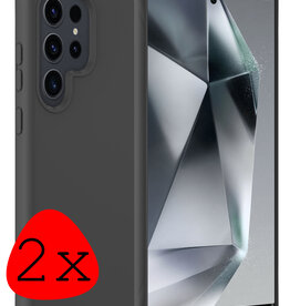 BASEY. BASEY. Samsung Galaxy S24 Ultra Hoesje Siliconen - Zwart - 2 PACK