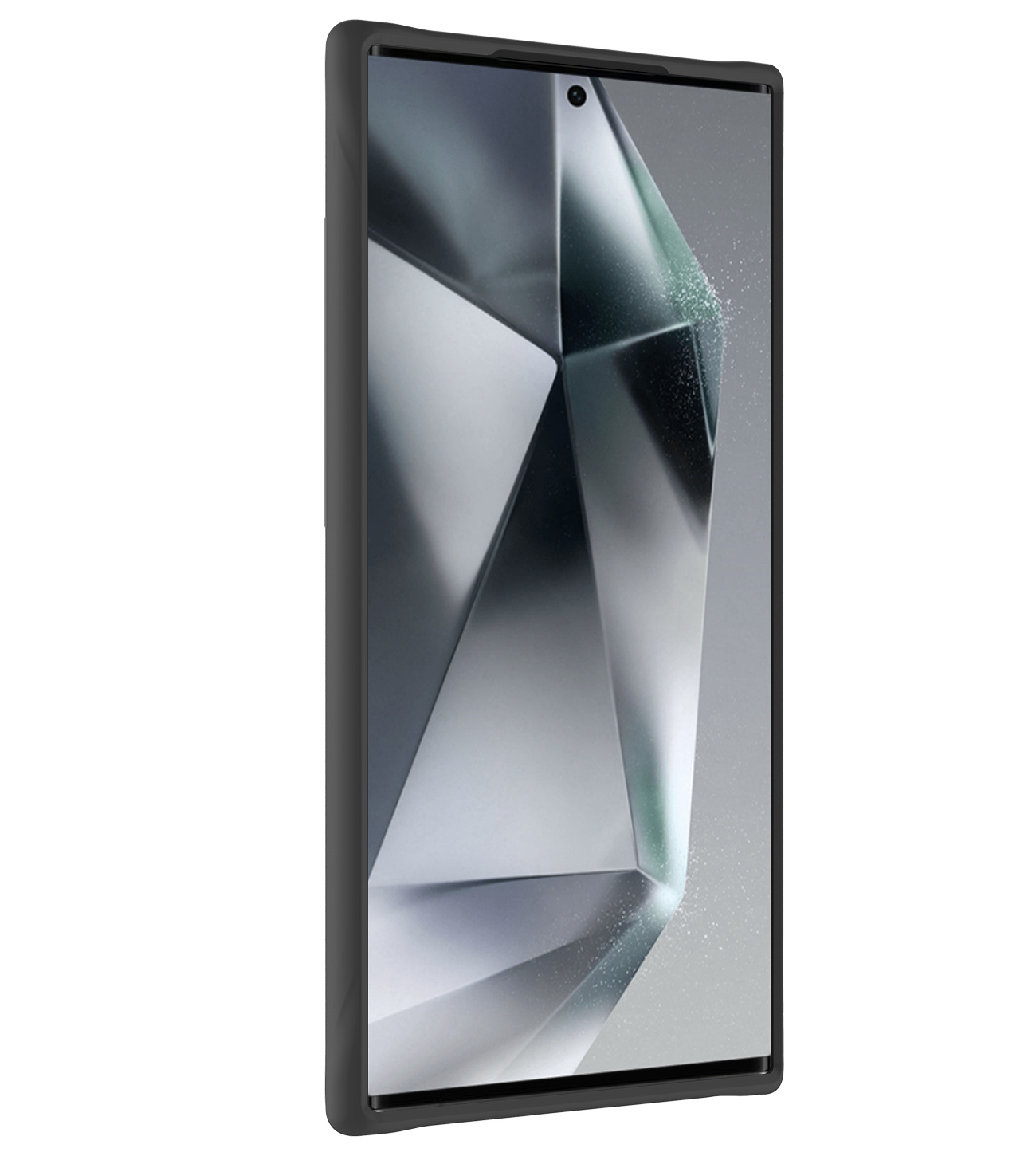 BASEY. Hoes Geschikt voor Samsung S24 Ultra Hoesje Siliconen Back Cover Case - Hoesje Geschikt voor Samsung Galaxy S24 Ultra Hoes Cover Hoesje - Zwart - 2 Stuks