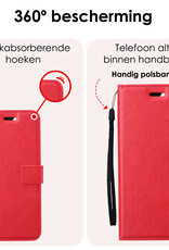 NoXx Hoes Geschikt voor Samsung S24 Hoesje Book Case Hoes Flip Cover Wallet Bookcase - Rood
