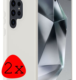 BASEY. BASEY. Samsung Galaxy S24 Ultra Hoesje Siliconen - Wit - 2 PACK