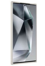 BASEY. Hoes Geschikt voor Samsung S24 Ultra Hoesje Siliconen Back Cover Case - Hoesje Geschikt voor Samsung Galaxy S24 Ultra Hoes Cover Hoesje - Wit - 2 Stuks