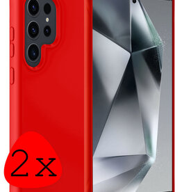 BASEY. BASEY. Samsung Galaxy S24 Ultra Hoesje Siliconen - Rood - 2 PACK