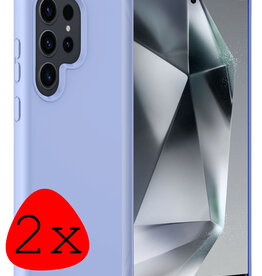 BASEY. BASEY. Samsung Galaxy S24 Ultra Hoesje Siliconen - Lichtblauw - 2 PACK
