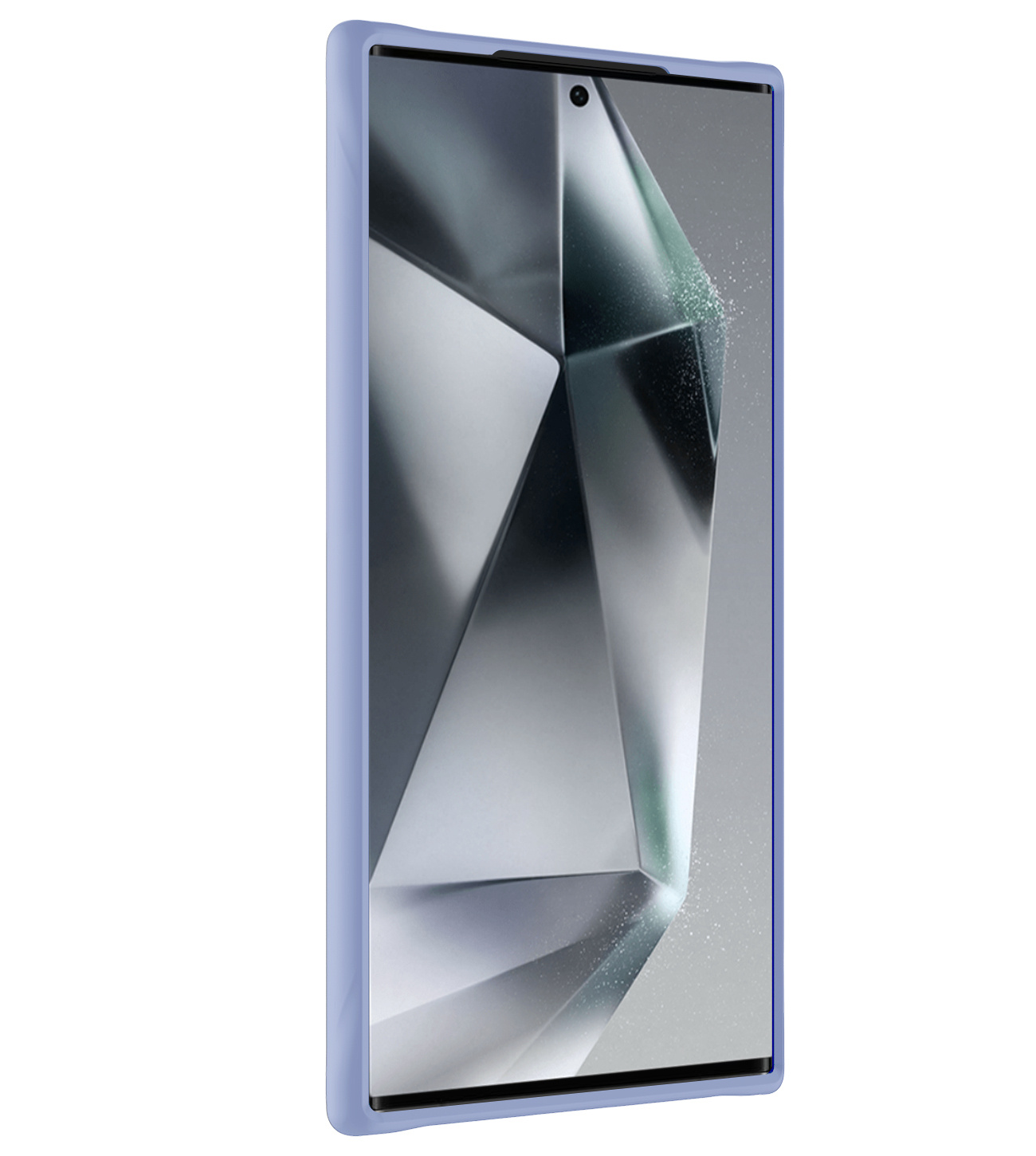 BASEY. Hoes Geschikt voor Samsung S24 Ultra Hoesje Siliconen Back Cover Case - Hoesje Geschikt voor Samsung Galaxy S24 Ultra Hoes Cover Hoesje - Lichtblauw - 2 Stuks