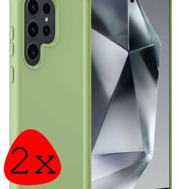 BASEY. BASEY. Samsung Galaxy S24 Ultra Hoesje Siliconen - Groen - 2 PACK