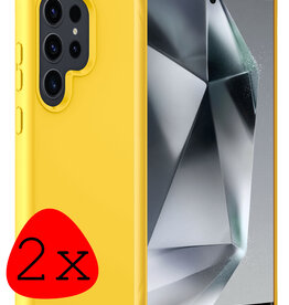 BASEY. BASEY. Samsung Galaxy S24 Ultra Hoesje Siliconen - Geel - 2 PACK