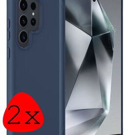 BASEY. BASEY. Samsung Galaxy S24 Ultra Hoesje Siliconen - Donkerblauw - 2 PACK