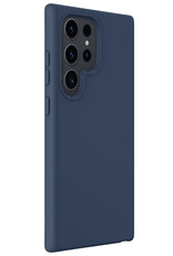 BASEY. Hoes Geschikt voor Samsung S24 Ultra Hoesje Siliconen Back Cover Case - Hoesje Geschikt voor Samsung Galaxy S24 Ultra Hoes Cover Hoesje - Donkerblauw - 2 Stuks