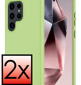 NoXx NoXx Samsung Galaxy S24 Ultra Hoesje Siliconen - Groen - 2 PACK