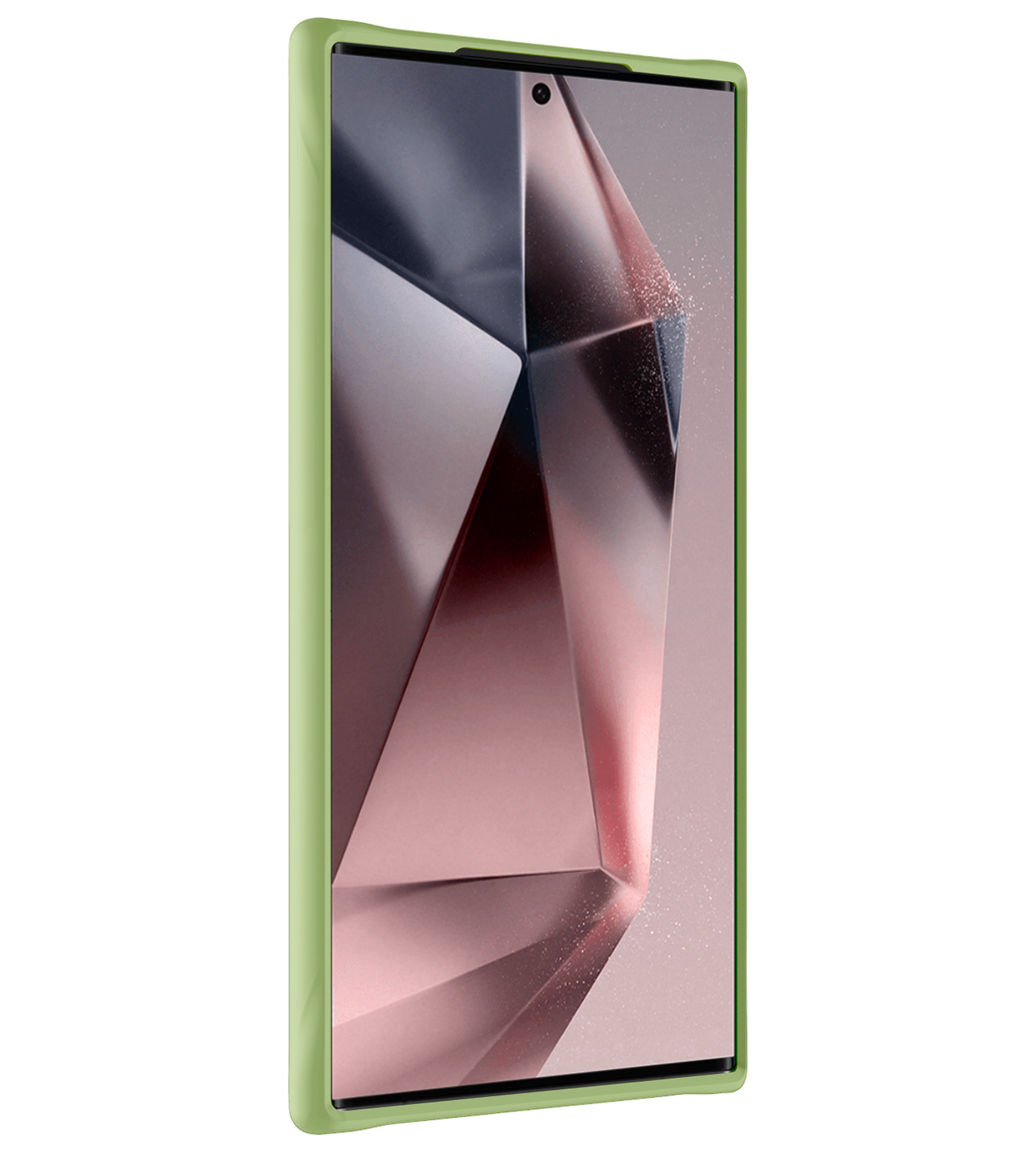 NoXx Hoes Geschikt voor Samsung S24 Ultra Hoesje Cover Siliconen Back Case Hoes - Groen - 2x