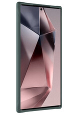 NoXx Hoes Geschikt voor Samsung S24 Ultra Hoesje Cover Siliconen Back Case Hoes - Donkergroen - 2x