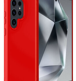 BASEY. BASEY. Samsung Galaxy S24 Ultra Hoesje Siliconen - Rood