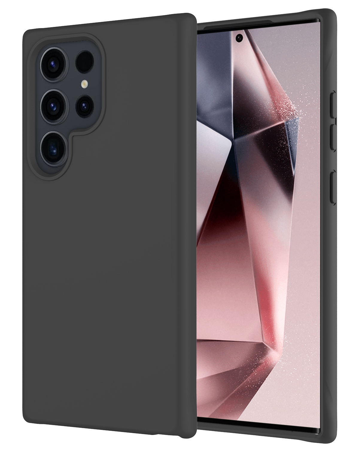 NoXx Hoes Geschikt voor Samsung S24 Ultra Hoesje Cover Siliconen Back Case Hoes - Zwart