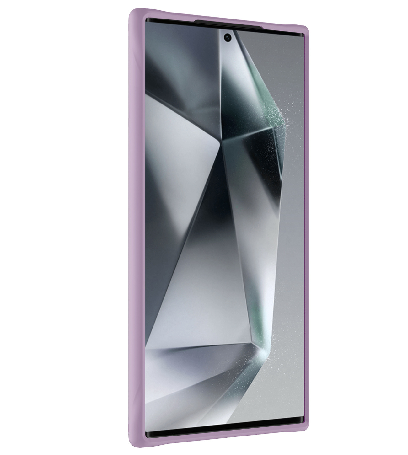 BASEY. Hoes Geschikt voor Samsung S24 Ultra Hoesje Siliconen Back Cover Case - Hoesje Geschikt voor Samsung Galaxy S24 Ultra Hoes Cover Hoesje - Lila