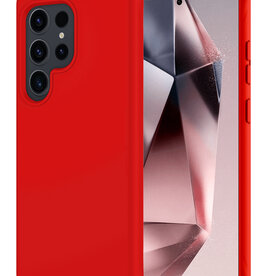NoXx NoXx Samsung Galaxy S24 Ultra Hoesje Siliconen - Rood