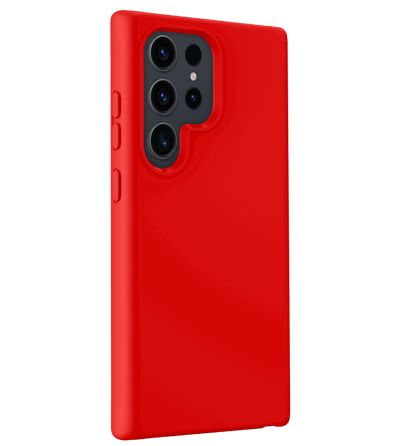 NoXx Hoes Geschikt voor Samsung S24 Ultra Hoesje Cover Siliconen Back Case Hoes - Rood