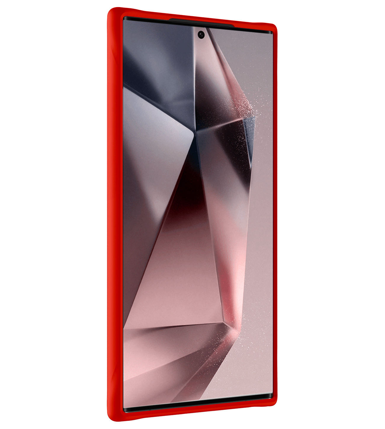 NoXx Hoes Geschikt voor Samsung S24 Ultra Hoesje Cover Siliconen Back Case Hoes - Rood