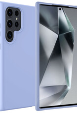 BASEY. Hoes Geschikt voor Samsung S24 Ultra Hoesje Siliconen Back Cover Case - Hoesje Geschikt voor Samsung Galaxy S24 Ultra Hoes Cover Hoesje - Lichtblauw