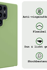 BASEY. Hoes Geschikt voor Samsung S24 Ultra Hoesje Siliconen Back Cover Case - Hoesje Geschikt voor Samsung Galaxy S24 Ultra Hoes Cover Hoesje - Groen