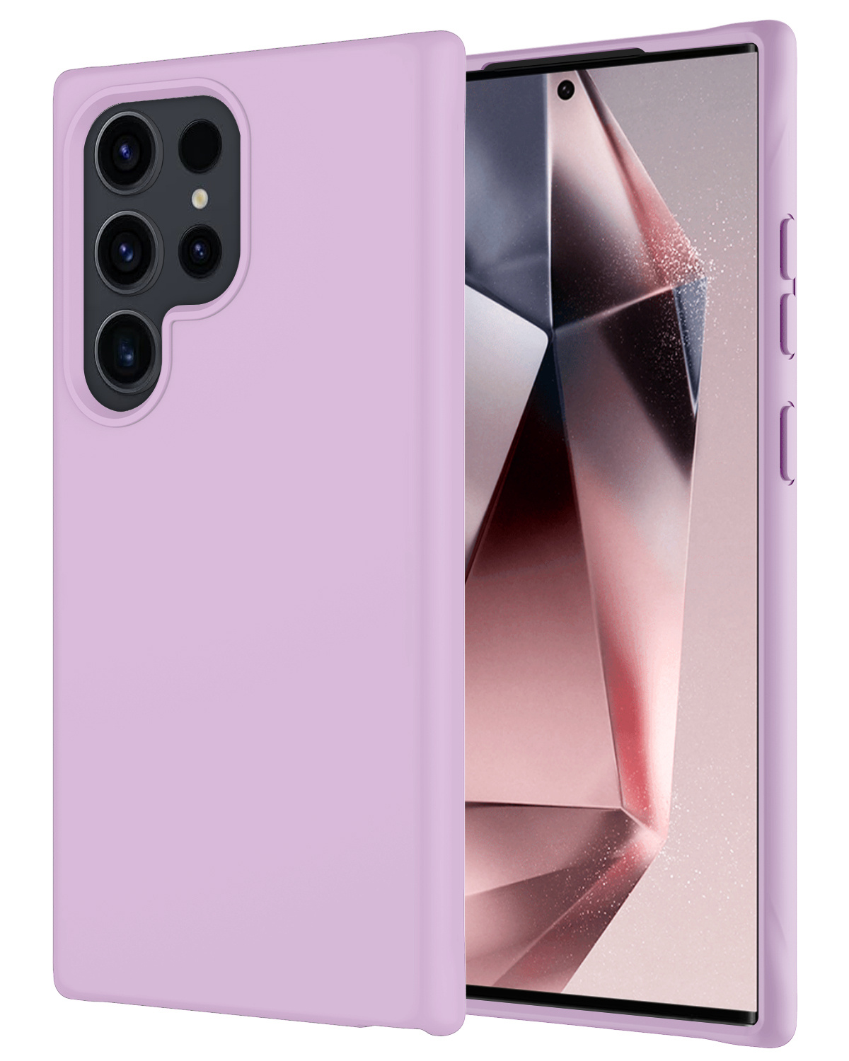 NoXx Hoes Geschikt voor Samsung S24 Ultra Hoesje Cover Siliconen Back Case Hoes - Lila