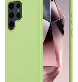 NoXx NoXx Samsung Galaxy S24 Ultra Hoesje Siliconen - Groen