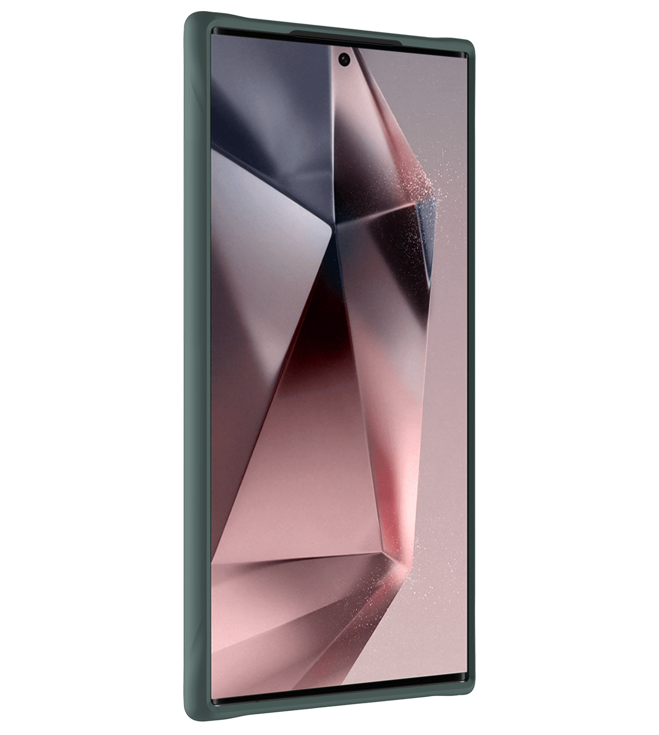 NoXx Hoes Geschikt voor Samsung S24 Ultra Hoesje Cover Siliconen Back Case Hoes - Donkergroen