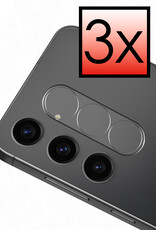NoXx Screenprotector Geschikt voor Samsung S24 Camera Screenprotector Gehard Glas - Screenprotector Geschikt voor Samsung Galaxy S24 Screenprotector Camera Tempered Glass - 3x