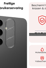 NoXx Screenprotector Geschikt voor Samsung S24 Camera Screenprotector Gehard Glas - Screenprotector Geschikt voor Samsung Galaxy S24 Screenprotector Camera Tempered Glass - 2x